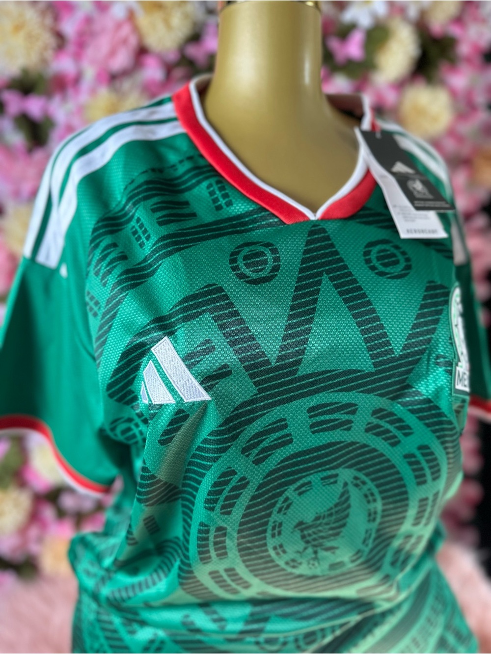 Unisex Mexico Green Graphic Soccer Jersey Top - Adidas - Picture 7 of 7